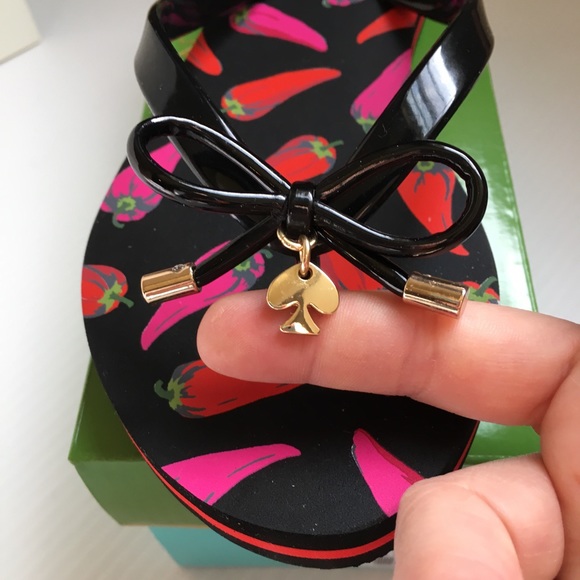SALE❤️Kate Spade Flip Flops 6 7 - Picture 2 of 5